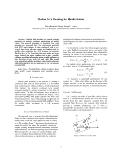 Motion Path Planning for Mobile Robots