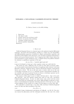 TOWARDS A NON-LINEAR CALDER&acute;ON