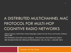 A Distributed Multichannel MAC Protocol for Multihop