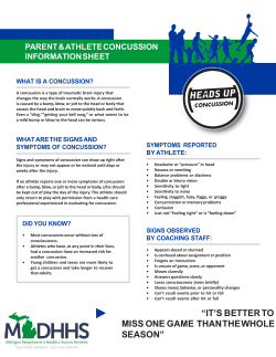Concussion Information Sheet