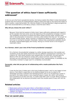 The question of ethics hasn`t been sufficiently