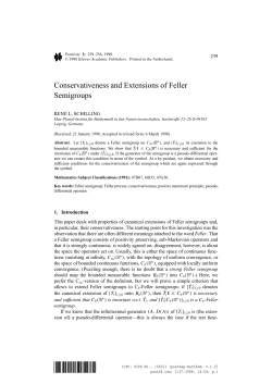 Conservativeness and Extensions of Feller Semigroups