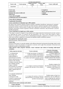 EKM5005 6 COMPARATIVE ECONOMICS Lyginamoji