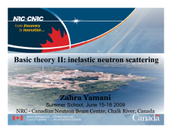 B i th II i l ti t tt i Basic theory II: inelastic neutron scattering