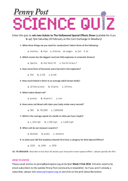 Enter this quiz to win two tickets to The Hollywood