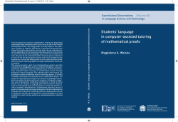 Students` language in computer-assisted tutoring of mathematical