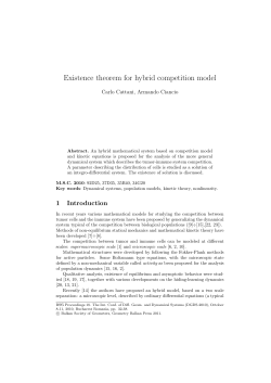 Existence theorem for hybrid competition model