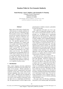 Random Walks for Text Semantic Similarity