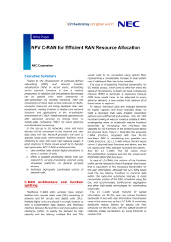 NFV C-RAN for Efficient RAN Resource Allocation