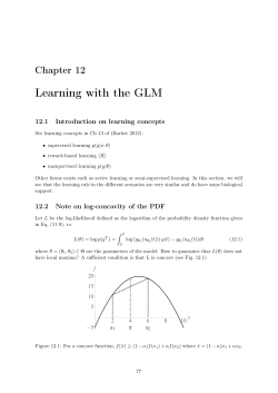 Learning with the GLM