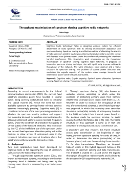 Throughput maximization of spectrum sharing cognitive radio networks