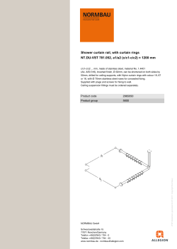 Shower curtain rail, with curtain rings NT.DU