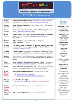 Newsletter Term 2 - The Mathematical Association of South Australia