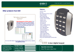 1 door digital keypad - Global Security Devices