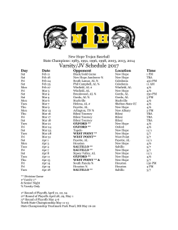 NH Varsity Baseball Schedule 2017