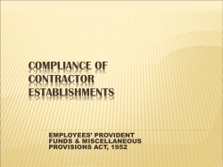 compliance of contractor establishments