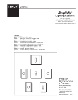Simplicity - Hunt Dimming