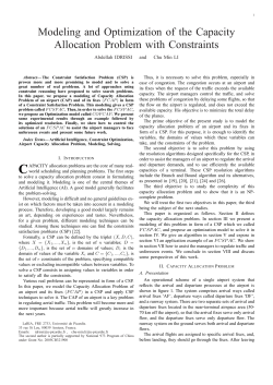Modeling and Optimization of the Capacity Allocation Problem