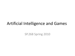 Artificial Intelligence and Games