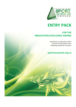 Innovation Excellence Award entry form