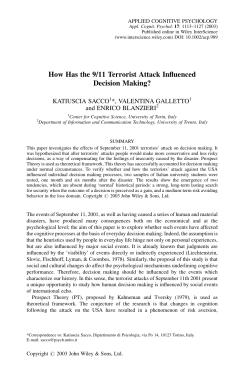 How has the 9/11 terrorist attack influenced decision making?