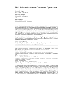 SP£: Software for Con`e0-Constrained OptimiQation