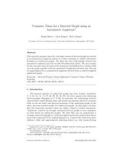 Commute Times for a Directed Graph using an