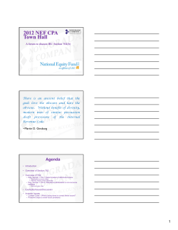 Minimum Gain Presentation - National Equity Fund, Inc.