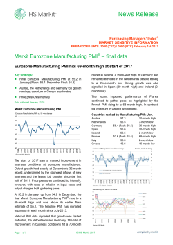News Release - Markit Economics