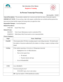 In Person Transcript Processing