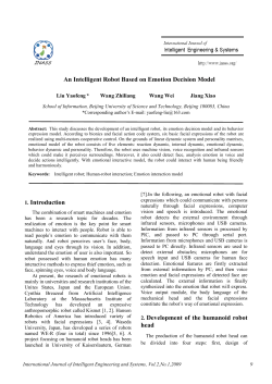 An Intelligent Robot Based on Emotion Decision Model 1