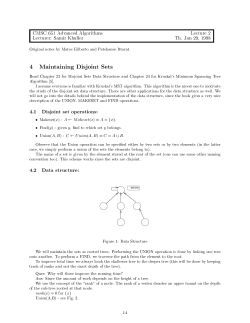 Disjoint Set Data Structure
