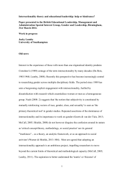 Paper presented to the British Educational