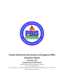 Positive Behavioral Interventions and Supports (PBIS) Evaluation