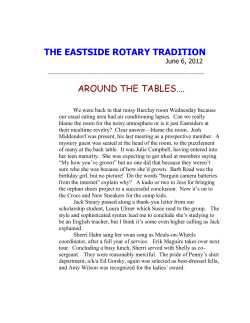 Newsletter -- June 6, 2012