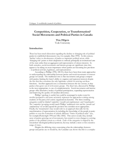 Competition, Cooperation, or Transformation? Social Movements