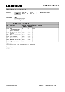 EDIFACT DELFOR D99.B Formal description of segments