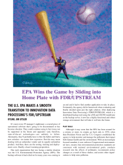 EPA Wins the Game by Sliding into Home Plate with FDR/UPSTREAM