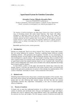 Agent-based System for Emotion Generation