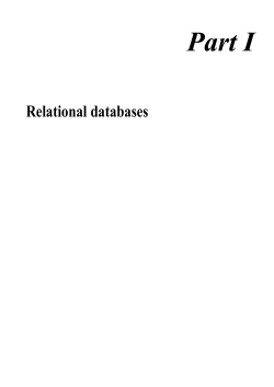 Part I. Relational databases - Universit&eacute; technique de Sofia