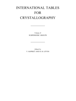 itcontents 1..4 - International Union of Crystallography