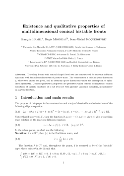 Existence and qualitative properties of multidimensional conical