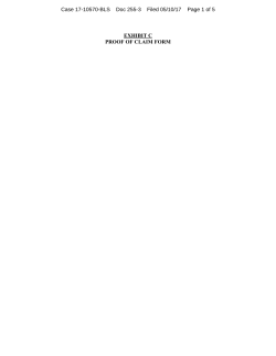 EXHIBIT C PROOF OF CLAIM FORM Case 17-10570