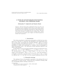 A Note on Multivariate Polynomial Division and Gr&ouml;bner Bases