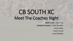 2017 XC Pre-season meeting