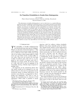 On Transition Probabilities in Double Beta-Disintegration
