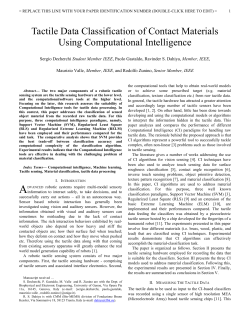 Tactile Data Classification of Contact Materials Using Computational
