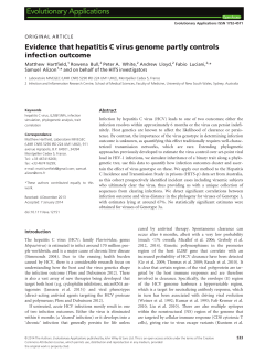Evidence that hepatitis C virus genome partly controls infection