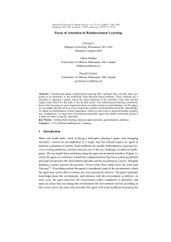 Focus of Attention in Reinforcement Learning