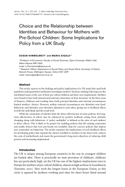 Choice and the relationship between identities and behaviour for